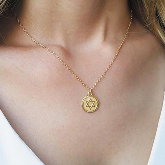 Star of David Necklace Gold or Silver - HLcollection - Handmade Gold and Silver Jewelry