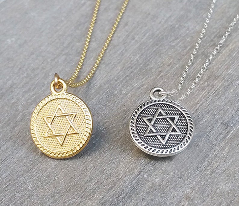 Star of David Necklace Gold or Silver - HLcollection - Handmade Gold and Silver Jewelry