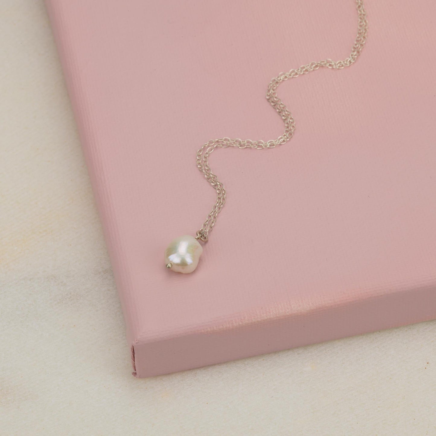 Sterling Silver Pearl Necklace - HLcollection - Handmade Gold and Silver Jewelry