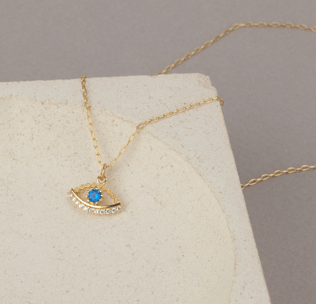 Turquoise Evil Eye Necklace - HLcollection - Handmade Gold and Silver Jewelry