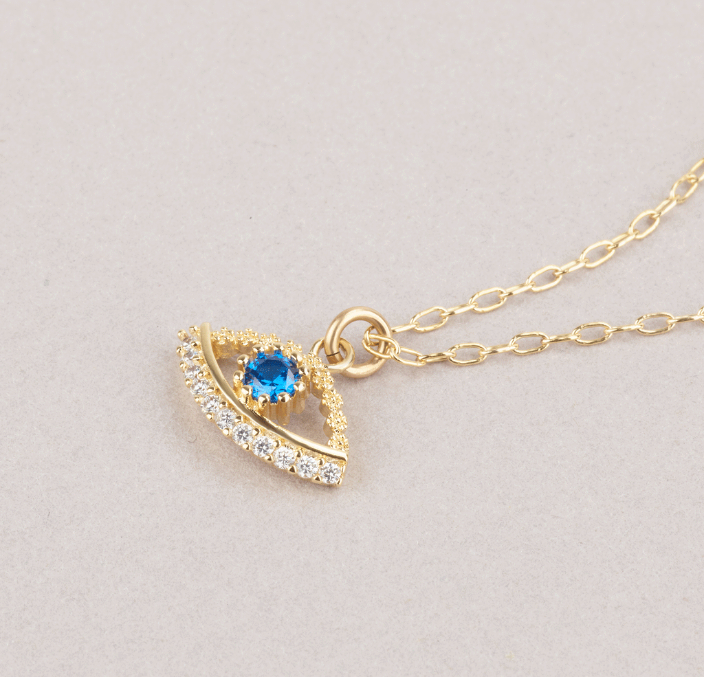 Turquoise Evil Eye Necklace - HLcollection - Handmade Gold and Silver Jewelry