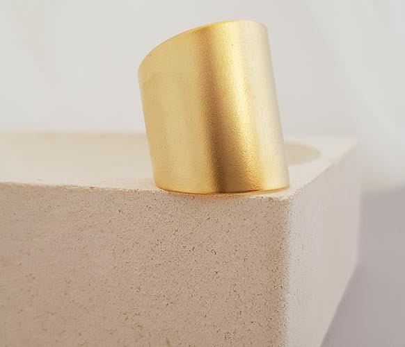 Wide Band Ring - HLcollection - Handmade Gold and Silver Jewelry